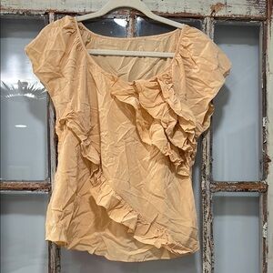 Women's Ruffled Peach Top